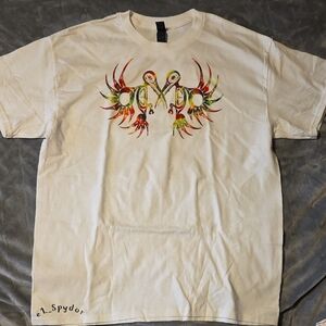 Gildan White Tee with Colorful Graphic